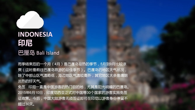 东南亚国家旅游攻略PPT模板