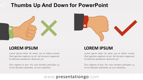 拇指上下PowerPoint