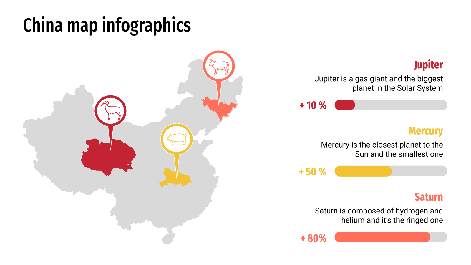 中国地图信息图形