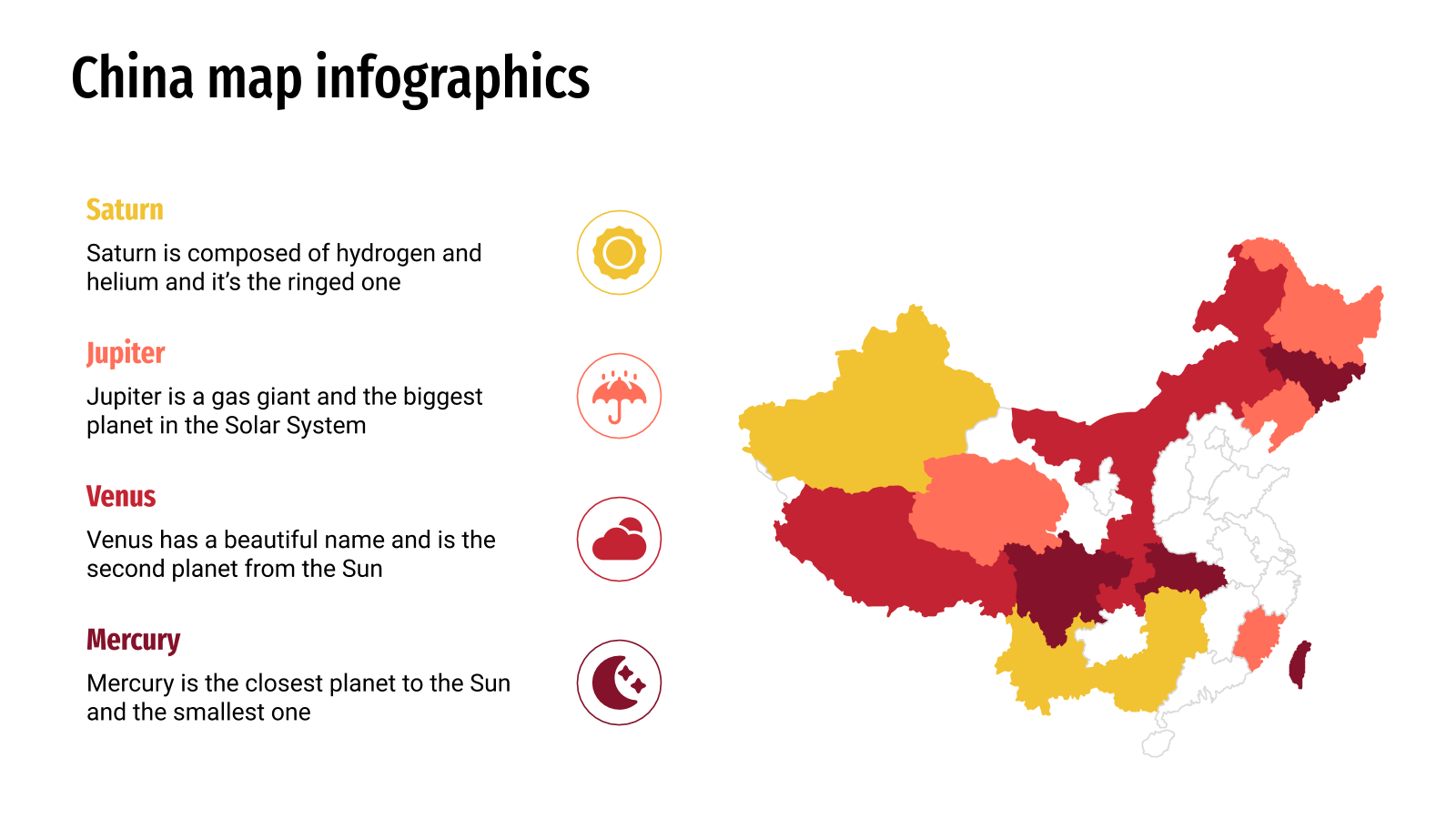 中国地图信息图形