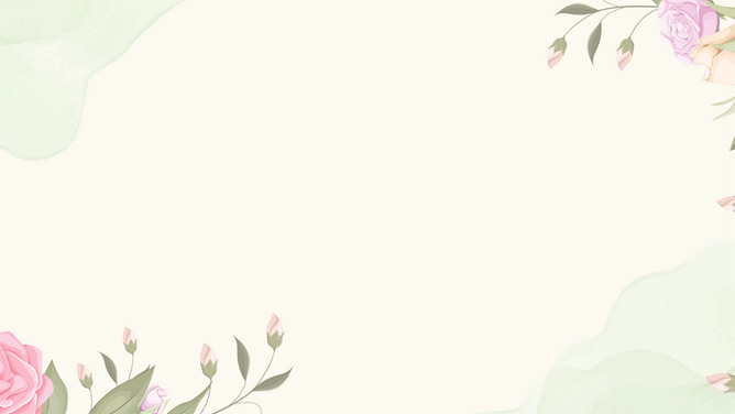 粉色水彩花朵 PPT 背景图片第 3 页预览