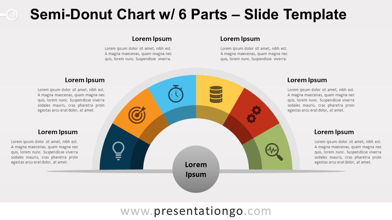 Semi-Donut图表6部分