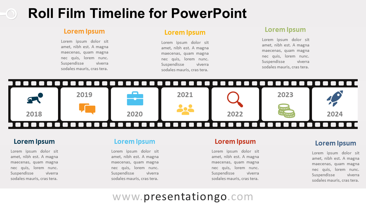 胶卷PowerPoint时间表