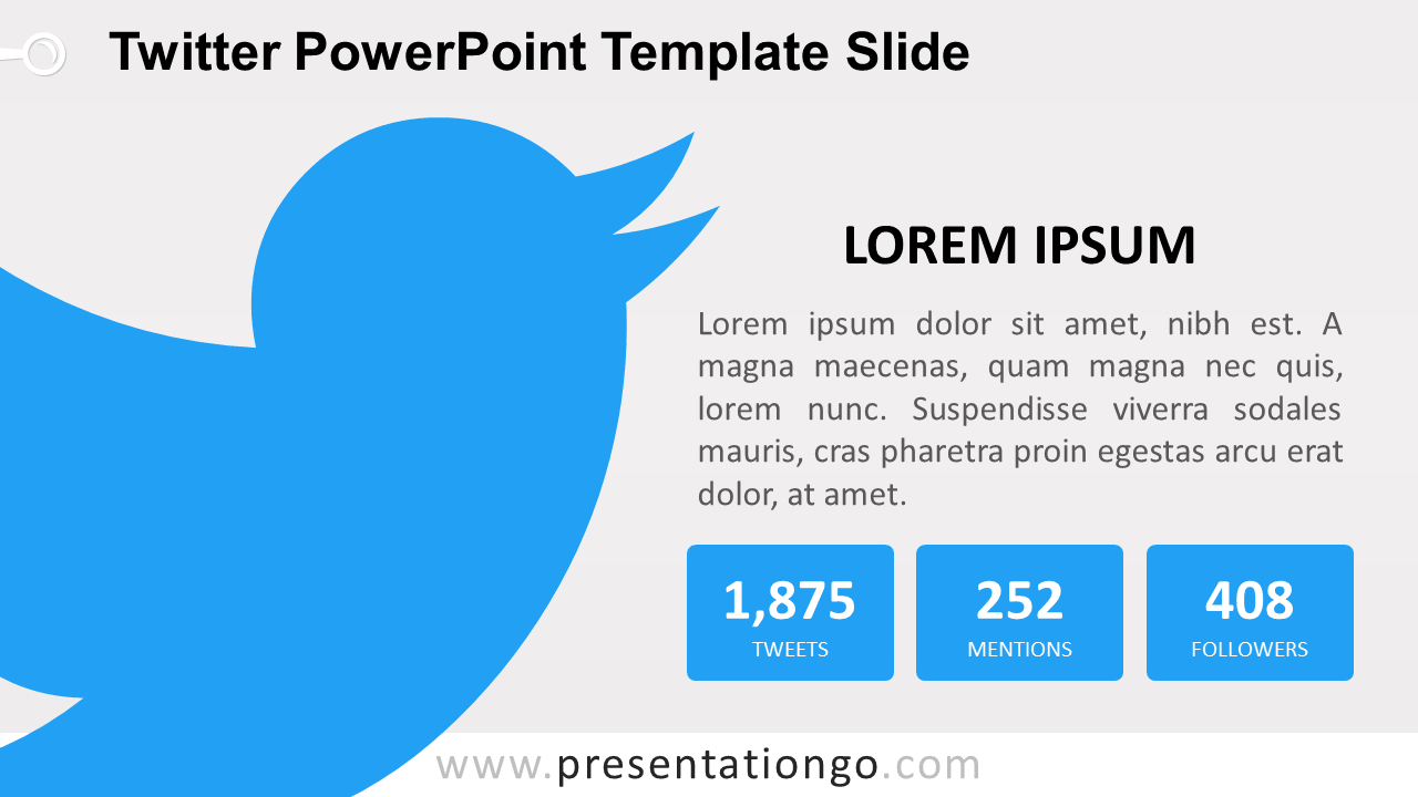 Twitter PowerPoint幻灯片模板