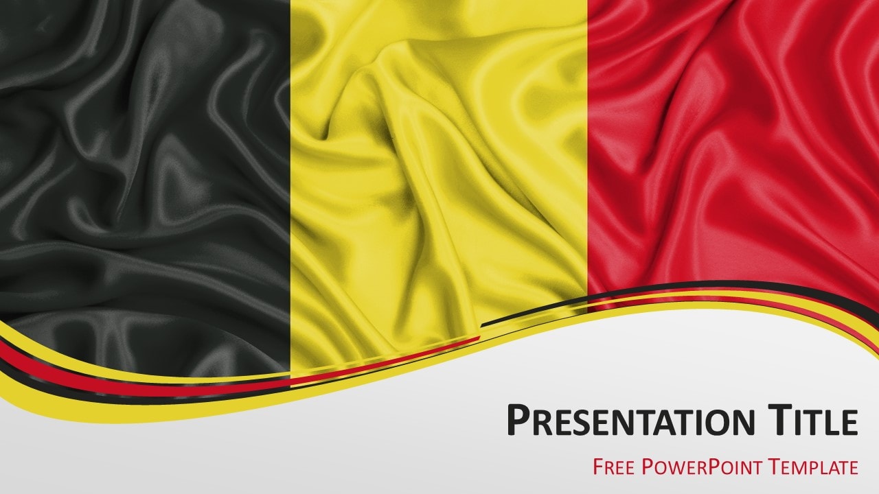 比利时国旗幻灯片模板
