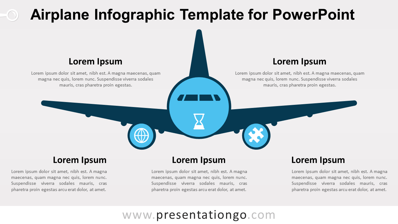 PowerPoint的飞机信息图形模板