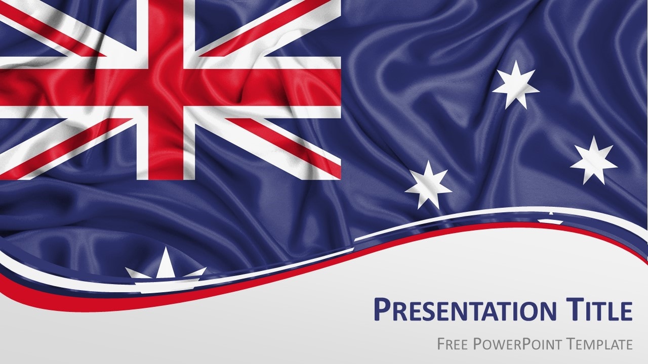 澳大利亚国旗幻灯片模板