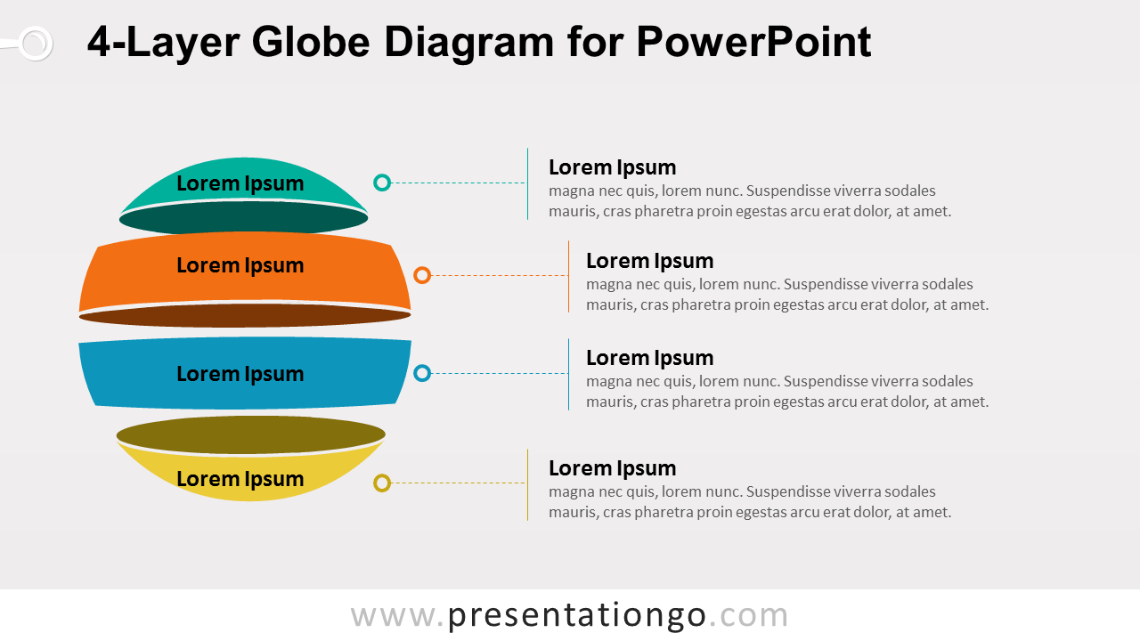 层PowerPoint的全球图
