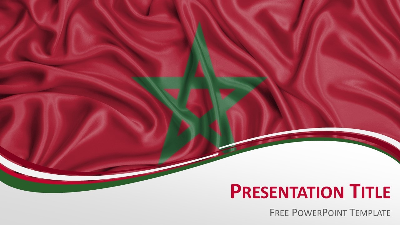 摩洛哥国旗幻灯片模板