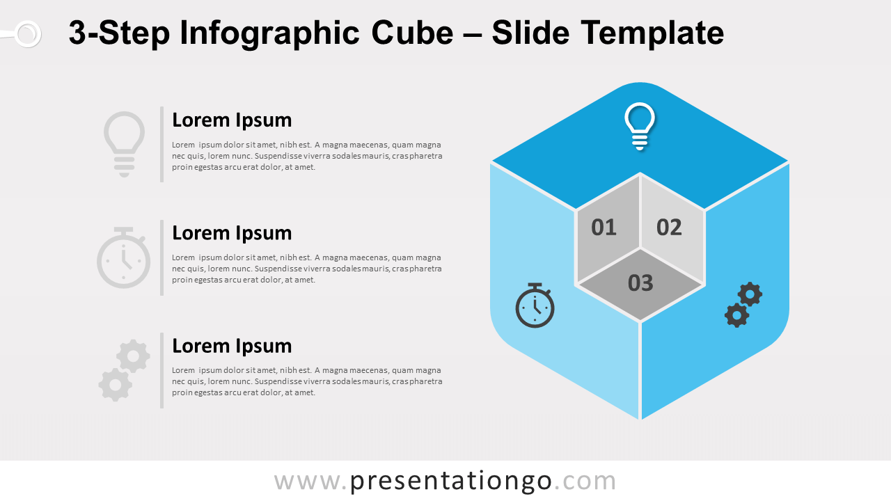 三步信息图形立方体