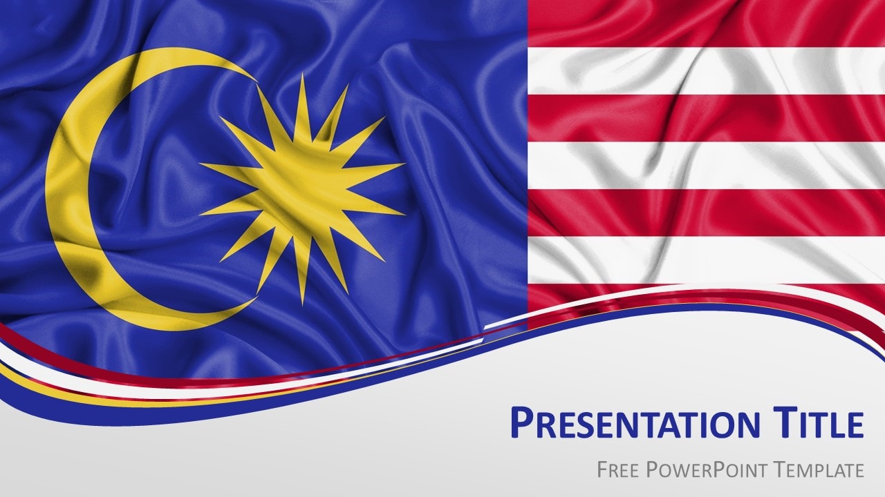 马来西亚国旗幻灯片模板