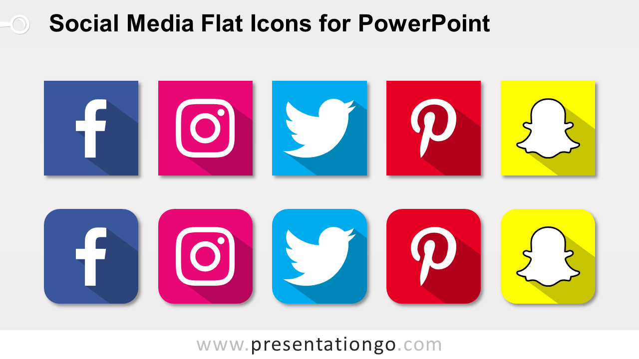 社交媒体平PowerPoint的图标