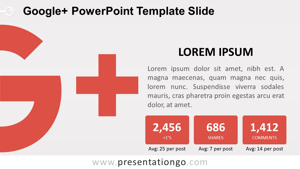 Google + PowerPoint幻灯片的模板