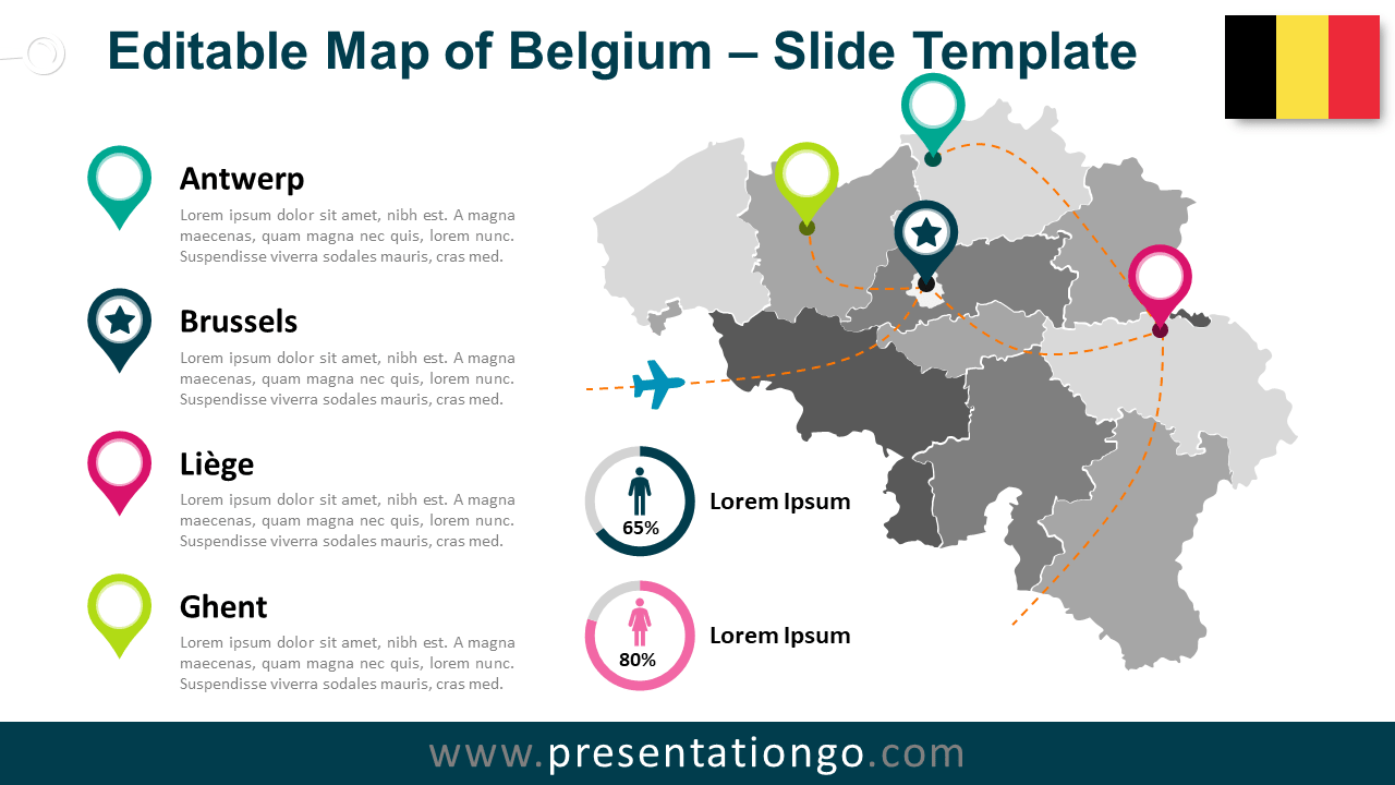 比利时的地图