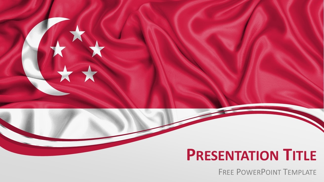 新加坡国旗幻灯片模板