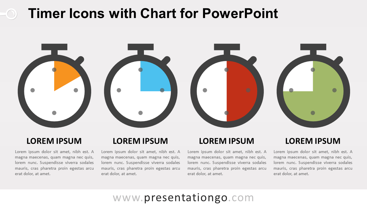 计时器图标PowerPoint的图表