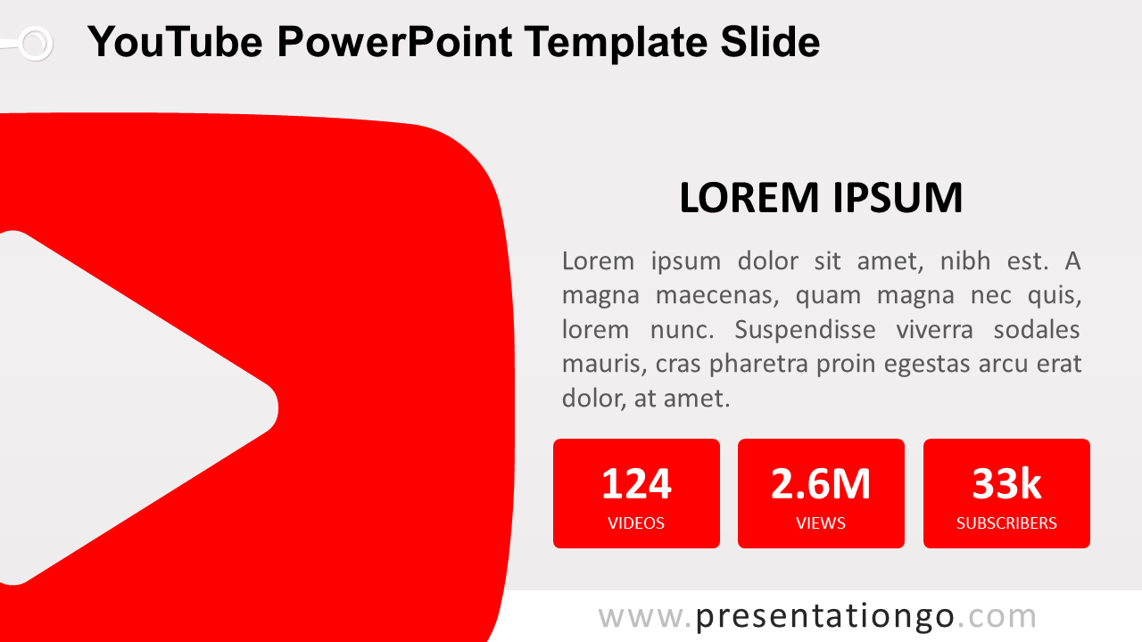 YouTube PowerPoint幻灯片模板
