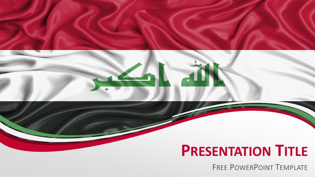 伊拉克国旗幻灯片模板