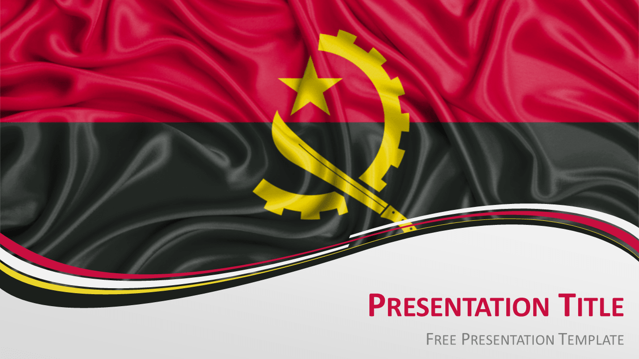 安哥拉国旗PowerPoint和谷歌幻灯片模板