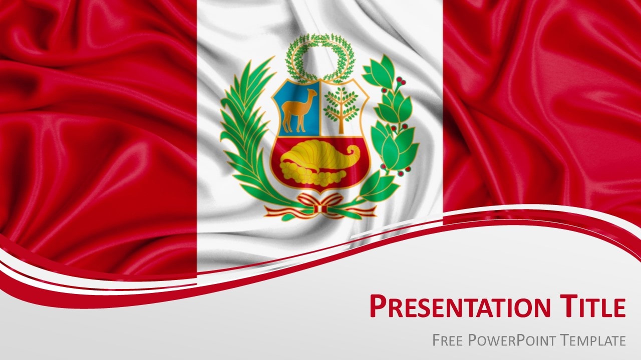 秘鲁国旗和谷歌幻灯片模板